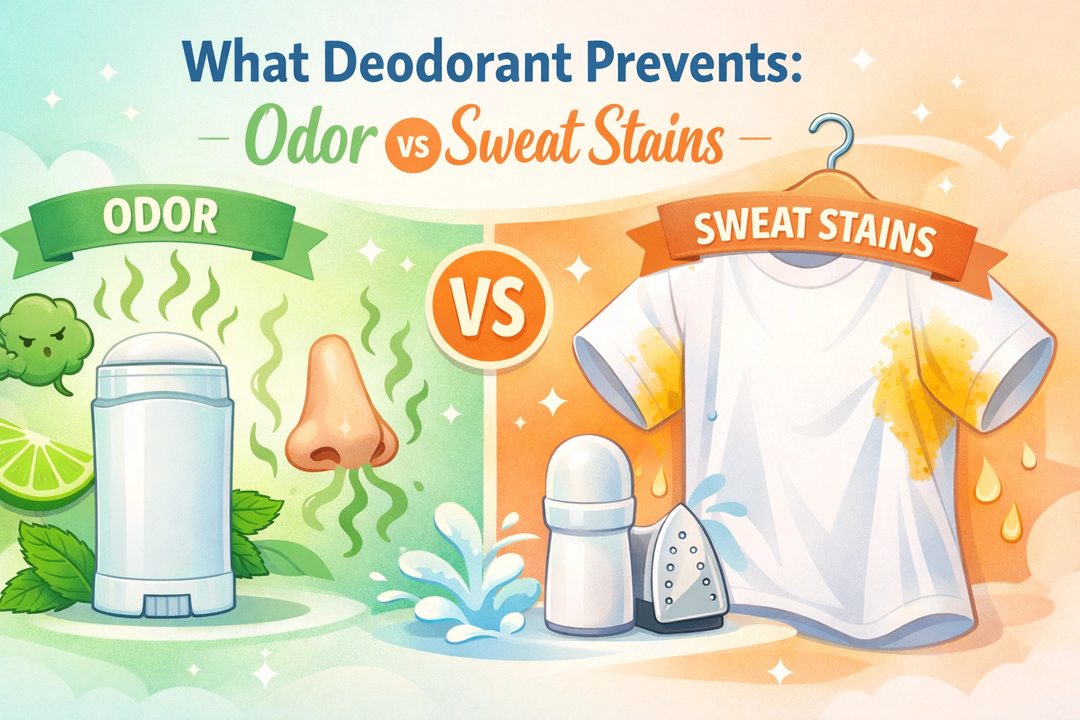 What Deodorant Prevents: Odor vs Sweat Stains
