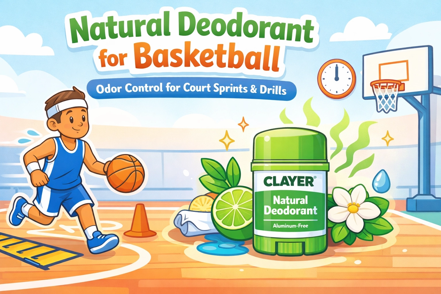 Natural Deodorant for Basketball: Odor Control for Court Sprints & Drills