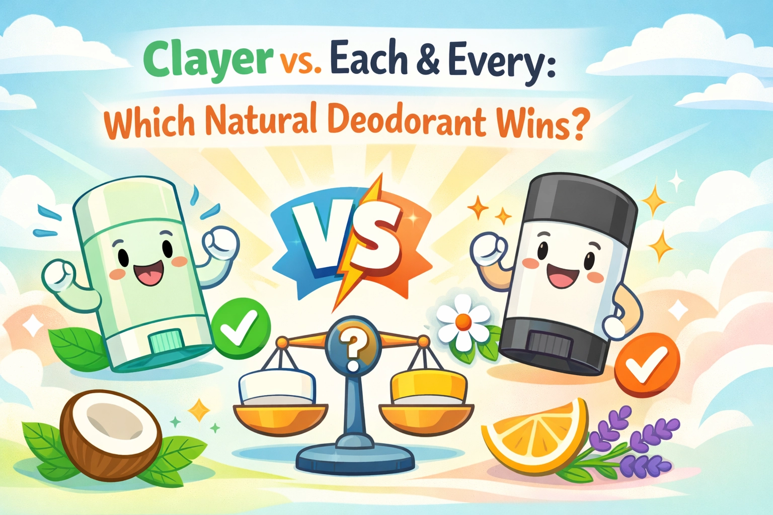Clayer vs. Each & Every: Which Natural Deodorant Wins?